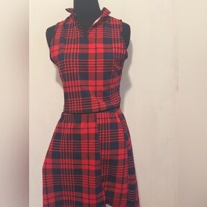 Plaid Red and Black Women’s Set